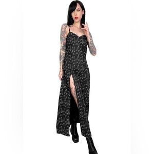 Eliza Sidney x Foxblood Pin Noir Maxi Slit Dress
